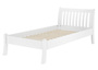 G�stebett Einzelbett Echtholzbett 100x200 hohe Sitzkante Kiefer wei� V-60.61W-10