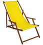 Gartenliege gelb Liegestuhl klappbare Sonnenliege Deckchair Strandstuhl Gartenm�bel 10-302