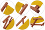 Liegestuhl gelb Fu�ablage u Kissen Deckchair klappbar Sonnenliege Holz Gartenliege 10-302 F KD