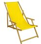 Liegestuhl Gartenliege gelb Sonnenliege Strandliege Holz Deckchair Gartenm�bel Buche 10-302 N