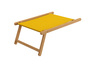Liegestuhl gelb Strandliege Tisch Sonnenliege Relaxliege Deckchair Buche hell Fu�teil 10-302NFT