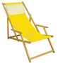 Liegestuhl Deckchair gelb klappbare Sonnenliege Gartenliege Strandstuhl Gartenm�bel 10-302 N KH