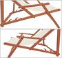Sonnenliege wei� Liegestuhl Fu�ablage Gartenliege Holz Deckchair Strandstuhl Gartenm�bel 10-303 F