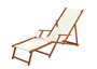 Sonnenliege wei� Liegestuhl Fu�teil Tisch Gartenliege Deckchair Strandstuhl Gartenm�bel 10-303FT
