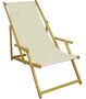 Liegestuhl Gartenliege wei� Sonnenliege Strandliege Holz Deckchair Gartenm�bel Buche 10-303 N