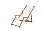 Sonnenliege wei� Liegestuhl Sonnendach Kissen Gartenliege Deckchair Holz Gartenm�bel 10-303SKH