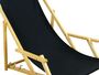 Liegestuhl schwarz Gartenliege Sonnenliege Kissen Holz Deckchair Buche Gartenm�bel 10-305 N KD