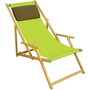 Strandstuhl pistazie Liegestuhl Sonnenliege Gartenstuhl Deckchair Buche natur klappbar 10-306NKD