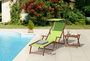 Gartenliege Sonnenliege pistazie Liegestuhl Fu�teil Sonnendach Tisch Deckchair 10-306 F S T KH
