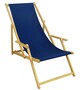 Liegestuhl blau Gartenstuhl Strandstuhl Klappliege Sonnenliege Relaxliege Deckchair Buche 10-307N