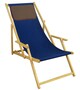 Deckchair blau Liegestuhl Kissen Sonnenliege Buche Gartenliege Holz Gartenm�bel 10-307 N KD