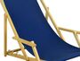 Liegestuhl blau Gartenstuhl Strandstuhl Klappliege Sonnenliege Relaxliege Deckchair Buche 10-307N