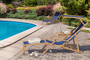 Deckchair blau Liegestuhl Kissen Sonnenliege Buche Gartenliege Holz Gartenm�bel 10-307 N KD