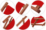 Gartenliege Liegestuhl rot Fu�ablage u Kissen Deckchair klappbar Sonnenliege Holz 10-308 F KD