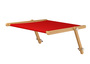 Sonnenliege rot Gartenliege Fu�teil Sonnendach Kissen Buche hell klappbar 10-308 N F S KD