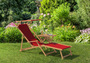 Relaxliege rot Gartenliege Strandliege Fu�teil Sonnendach Tisch Gartenm�bel 10-308 N F S T