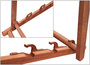 Relaxliege terracotta Gartenliege Strandliege Fu�teil Sonnendach Tisch Buche klappbar 10-309 F S T