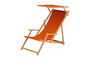 Gartenstuhl terracotta Sonnenliege Strandstuhl Sonnendach Kissen Deckchair Buche 10-309 N S KD