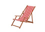 Relaxliege rot-wei� Gartenliege Strandliege Fu�teil Sonnendach Tisch Gartenm�bel 10-314 F S T