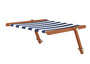 Liegestuhl blau-wei� Gartenstuhl Deckchair Buche Strandstuhl Sonnendach Sonnenliege 10-317 S