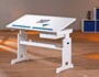 90.74-05 W Schreibtisch Massivholz wei� f�r Kinder h�henverstellbar