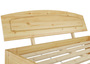 Komplettes Doppelbett Kiefer natur 140x200 franz�sisches Massivholzbett mit Rollrost und Matratze 60.63-14M