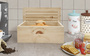 Brotbox aus Zirben Holz Brotkasten mit Schneidebrett 40.10-014