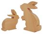 Tischdeko Hasenfamilie Holzhasen Buche massiv Hasen Set Osterdeko 40.11-012