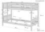 Kinderetagenbett massiv Kiefer Kinderzimmer 90x200 Stockbett Hochbett 60.06-09