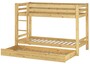 Kinderetagenbett Stockbett Kiefer massiv, Matratzen + G�stebettkasten 90x200 Kinderbett 60.09-09MS7M