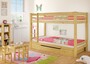 Kinderetagenbett Stockbett Kieferbett + Rollrost + Bettkasten 90x200 Bett Kinderzimmer 60.09-09S1