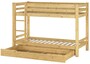 Kinderetagenbett Stockbett Kieferbett + Rollrost + Bettkasten 90x200 Bett Kinderzimmer 60.09-09S1