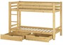 Kinderetagenbett Stockbett 90x200 Kinderzimmer Kiefer + Rollrost + Bettkasten 60.09-09S2