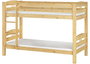 Etagenbett Kiefer-Massivholz natur 90x200 Stockbett Rollroste Matratzen Hochbett 60.10-09 M
