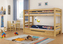Kinder Etagenbett Kiefer Massivholz Stockbett 90x200 Hochbett Rollroste Bettkasten 60.10-09 S1