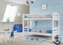 Etagenbett Kiefer wei� 90x200 Massivholz-Stockbett Kinderbett Rollroste 60.10-09 W 