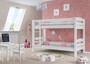 Etagenbett Kiefer wei� 90x200 Doppelbett massiv Kinderstockbett Rollroste Matratzen 60.10-09WM