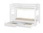 Etagenbett Kinderstockbett Kiefer wei� 90x200 Bettk�sten Rollrost hohes Bett 60.10-09WS2