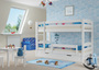 Kinderstockbett Etagenbett Kiefer wei� 90x200 Massivholz-Bettgestell ohne Rollrost 60.10-09WoR