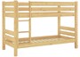Teilbares Etagenbett Massivholz Kiefer 90x200 + Rollrost Hohes Bett Stockbett Doppelbett 60.11-09Ni70