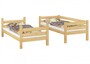 Teilbares Etagenbett Massivholz Kiefer 90x200 + Matratze Stockbett Doppelbett 60.11-09 100 M