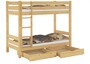 Teilbares Etagenbett Massivholz Kiefer 90x200 Matratze hohes Bett Stockbett 60.11-09Ni070MS2