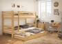 Teilbares Etagenbett Massivholz Kiefer 90x200 Zusatzbett Rollrost Stockbett 60.11-09Ni070S7