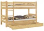 Teilbares Etagenbett Massivholz Kiefer 90x200 Matratze hohes Bett Stockbett 60.11-09Ni070MS1