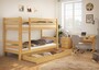 Teilbares Etagenbett Massivholz Kiefer 90x200 Matratze hohes Bett Stockbett 60.11-09Ni070MS1
