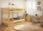 Teilbares Etagenbett Massivholz Kiefer 90x200 Bettkasten Stockbett Hohes Bett 60.11-09 100S1 Bett 60.11-09 100 S1
