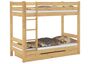 Teilbares Etagenbett Massivholz Kiefer 90x200 Matratze hohes Bett Stockbett 60.11-09Ni070MS1