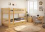 Teilbares Etagenbett Massivholz Kiefer 90x200 Matratze hohes Bett Stockbett 60.11-09Ni070MS2