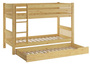 Etagenbett hoher Bettabstand massive Kiefer Zubeh�r w�hlbar Liegefl�che 90x200 V-60.12-09Ni100