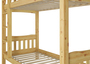 Etagenbett Bettkasten Kiefer Massivholz 90x200 cm mit 2 Rollroste 60.15-09 Ni100 S7 